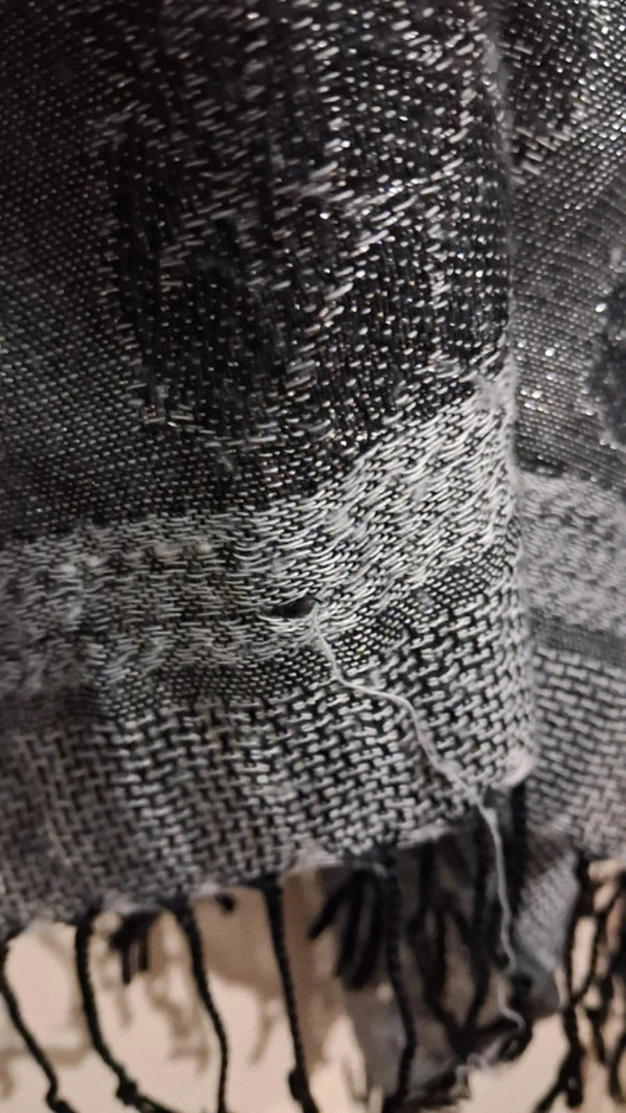 Sparkly black scarf