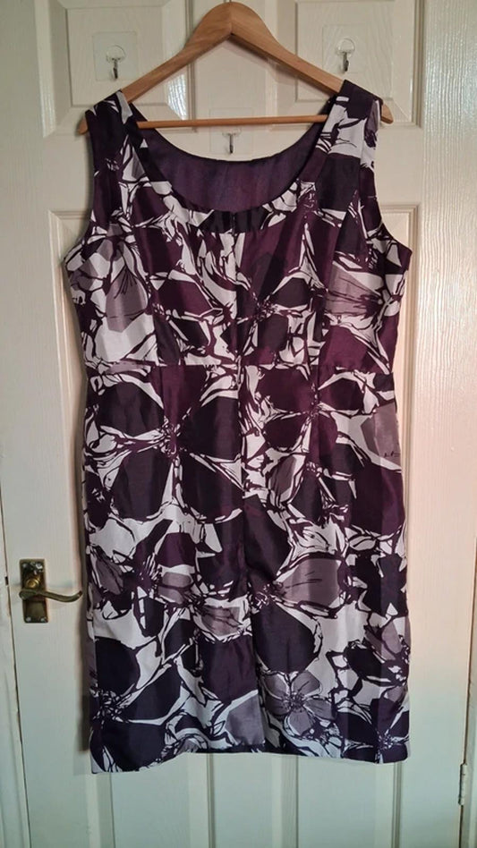 Floral purple dress UK16?