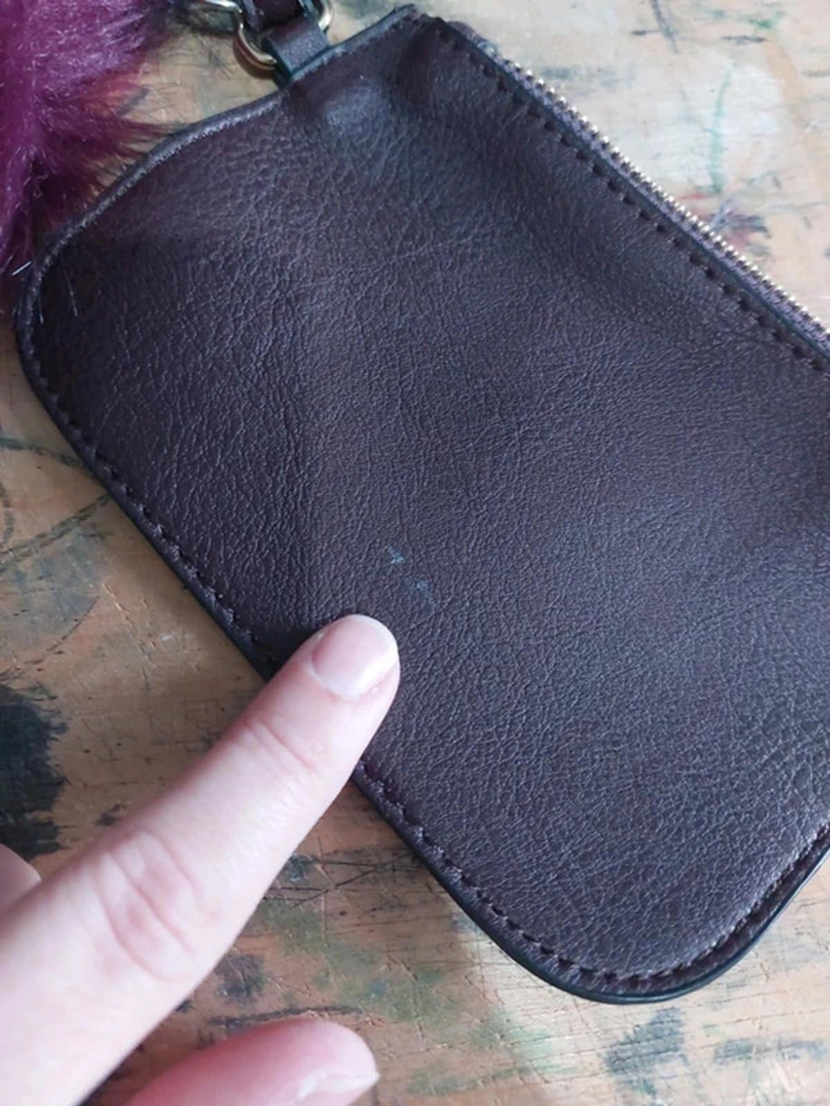 Purple wrist purse