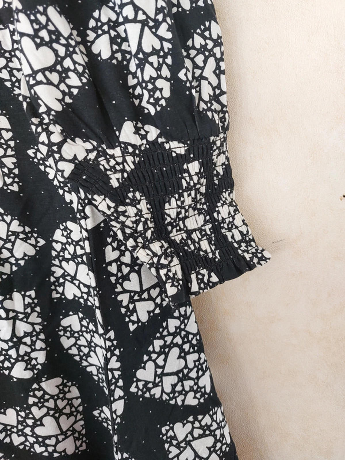 Monochrome hearts dress UK10
