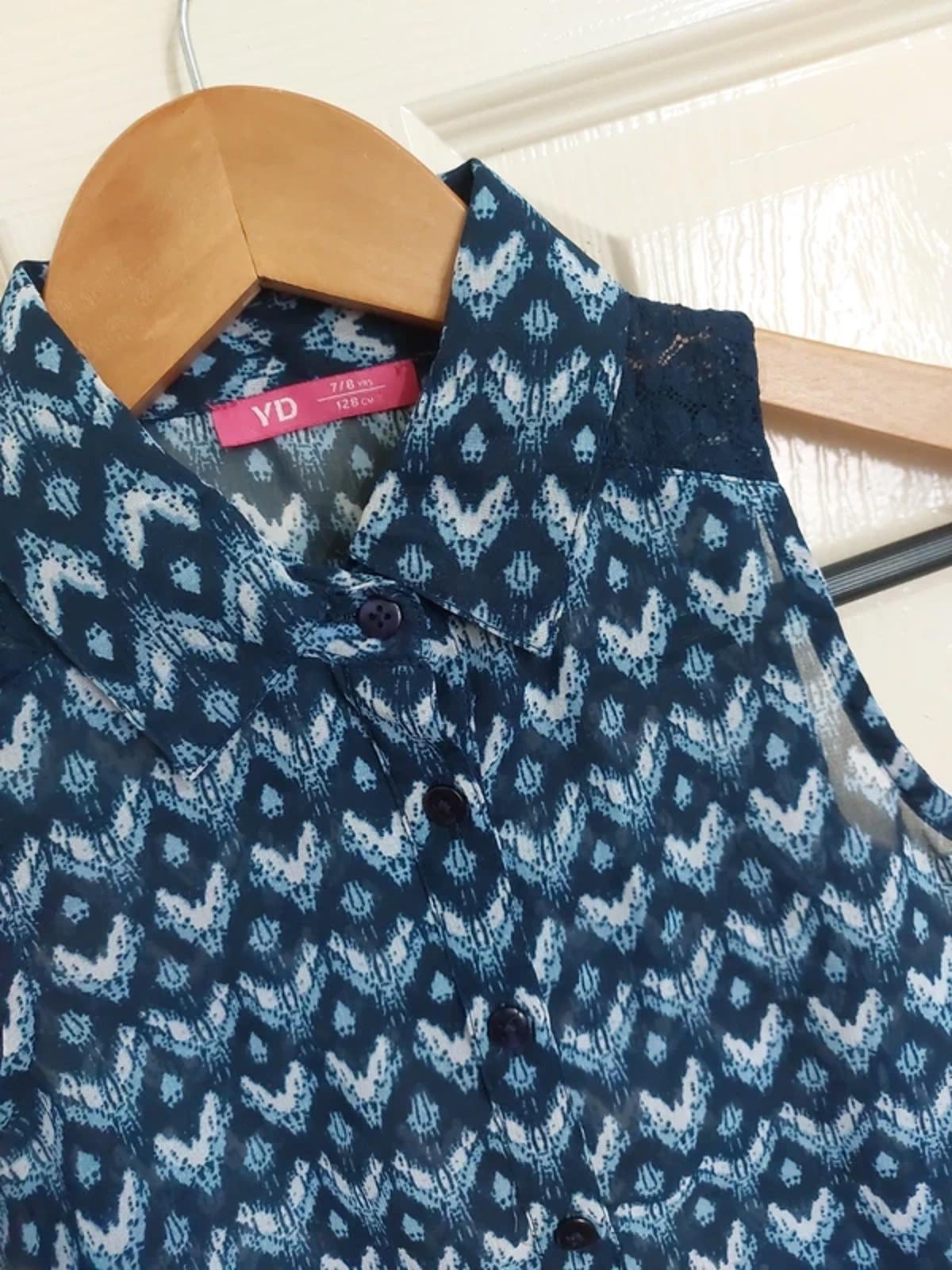Sheer blue blouse