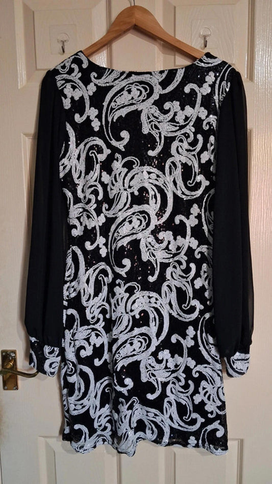 Sparkly black dress UK18