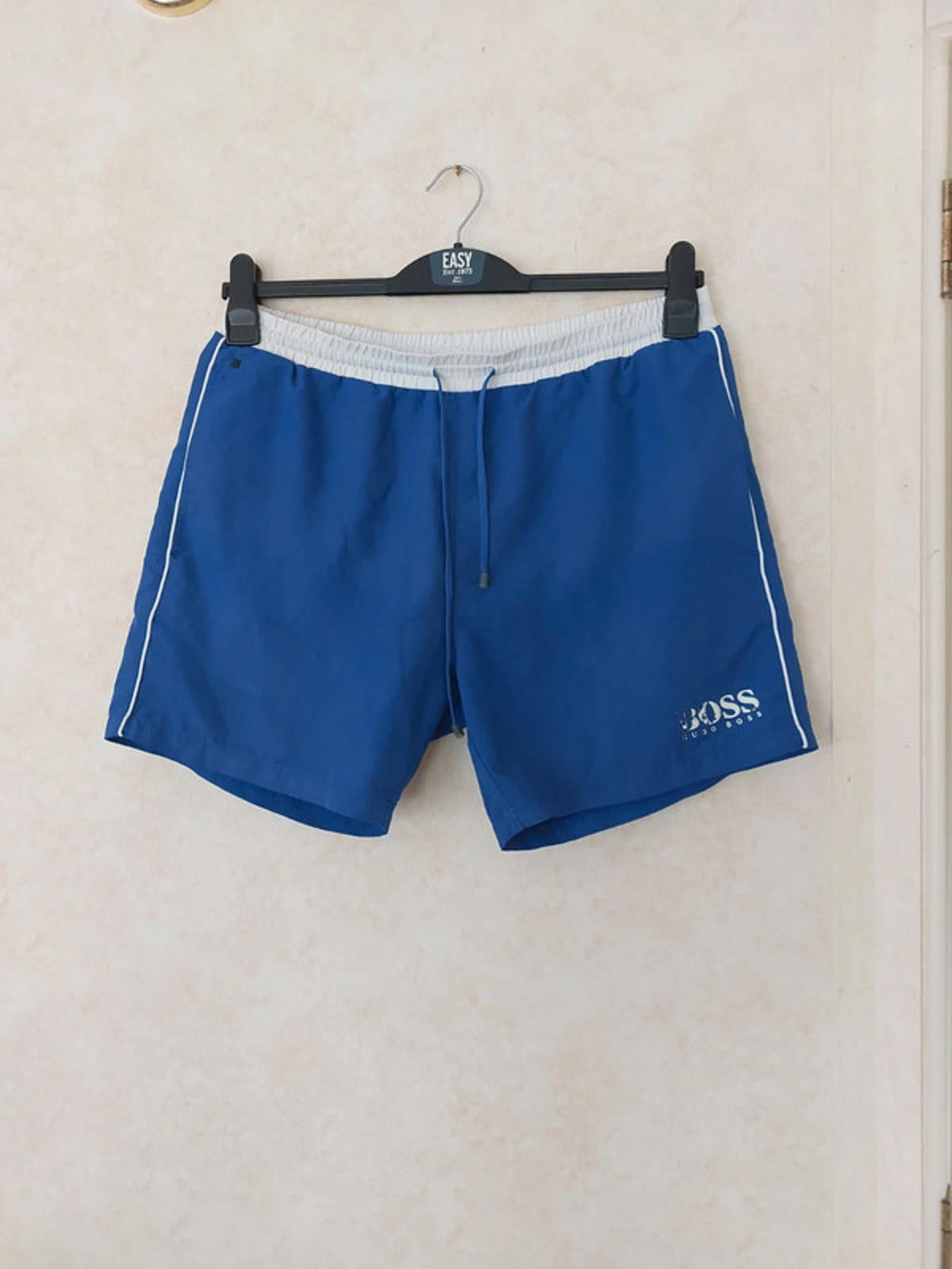 Blue swim shorts