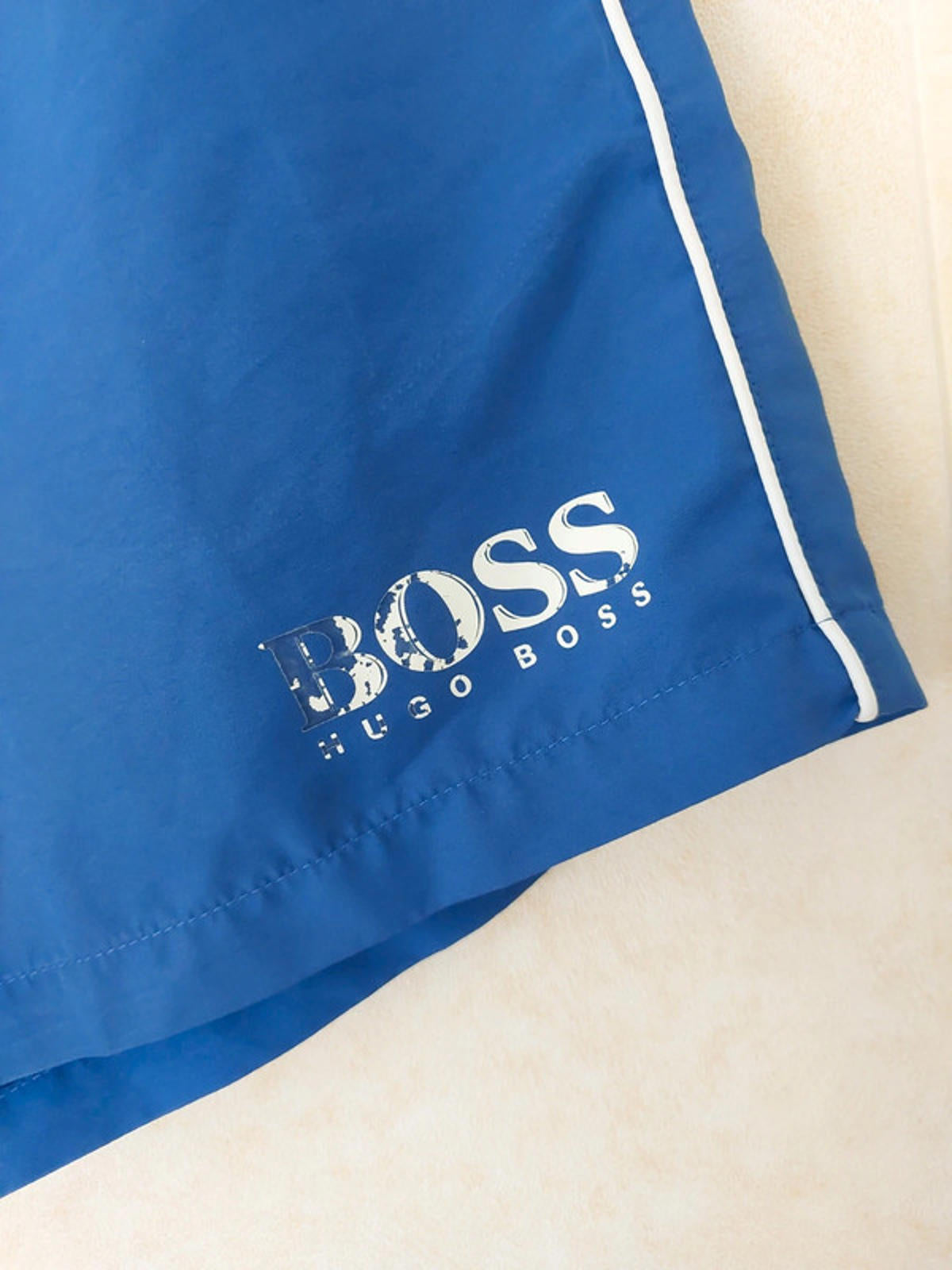 Blue swim shorts