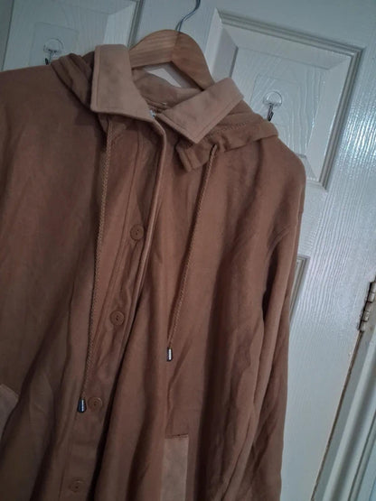 Brown fleece jacket size L