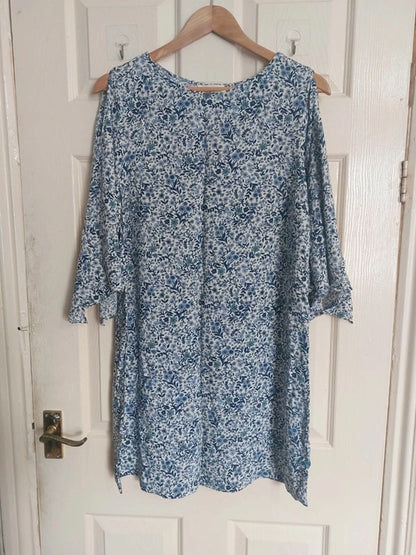 Navy floral dress