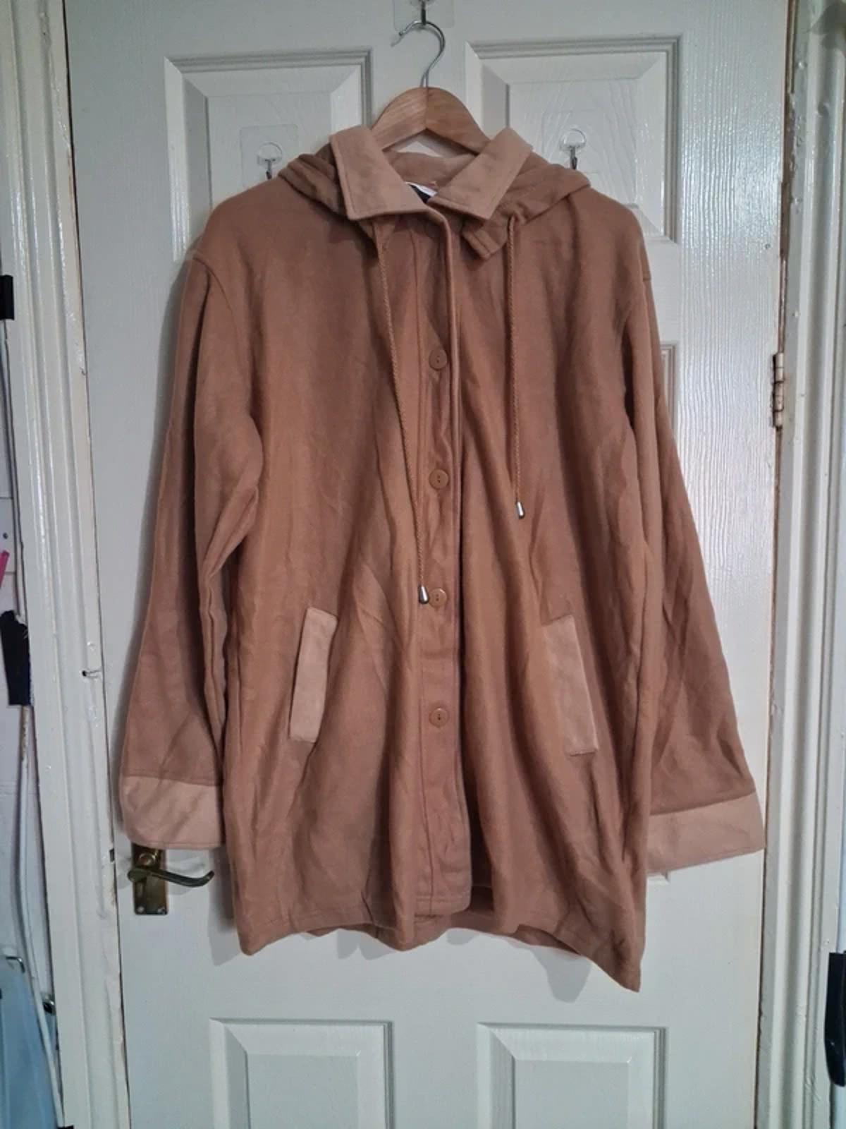 Brown fleece jacket size L