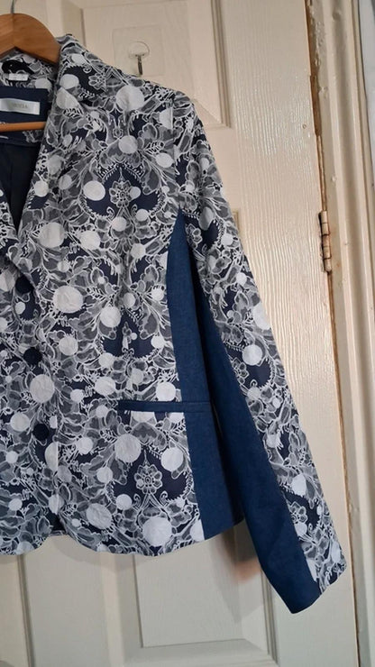 Blue and white blazer UK12
