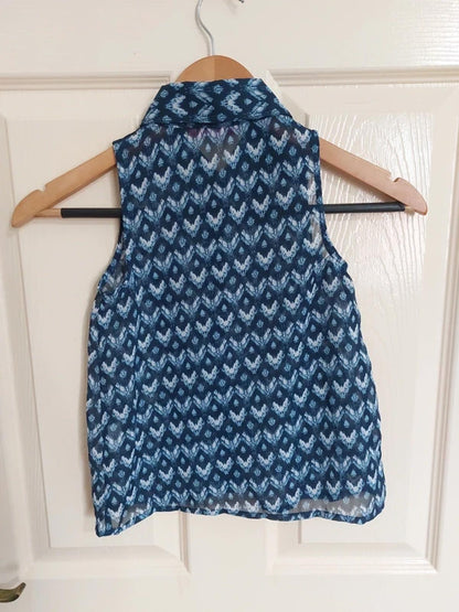 Sheer blue blouse