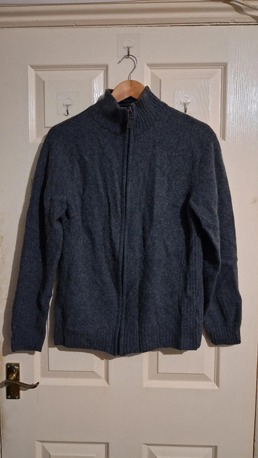 Grey wool cardigan size L