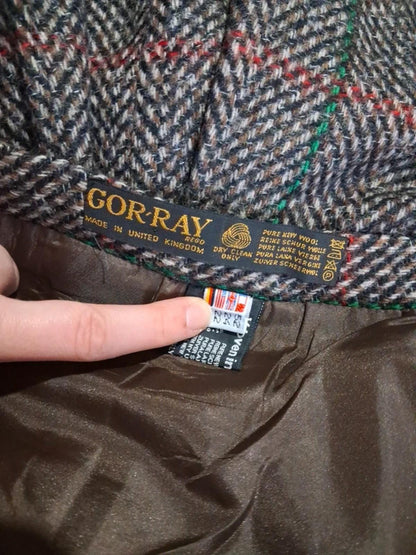 Brown wool skirt UK24