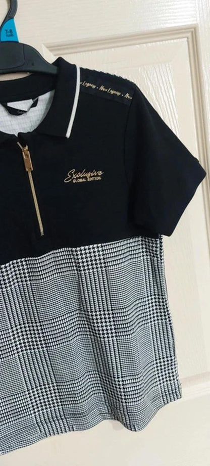 Monochrome polo shirt