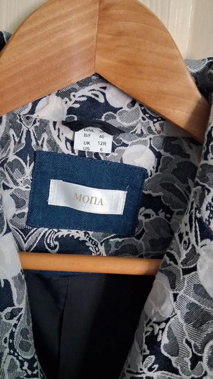 Blue and white blazer UK12