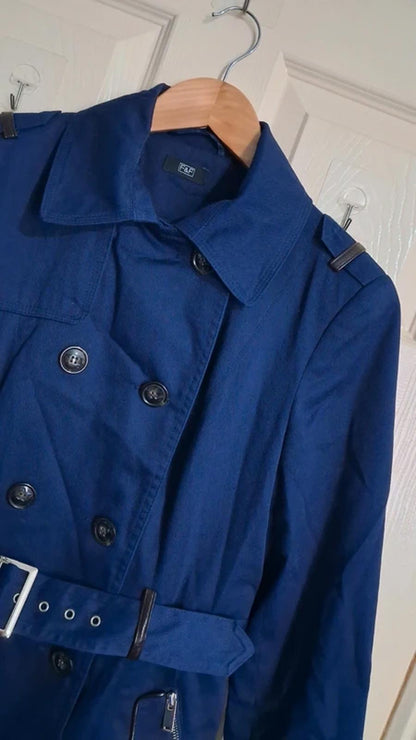Navy trench coat UK10