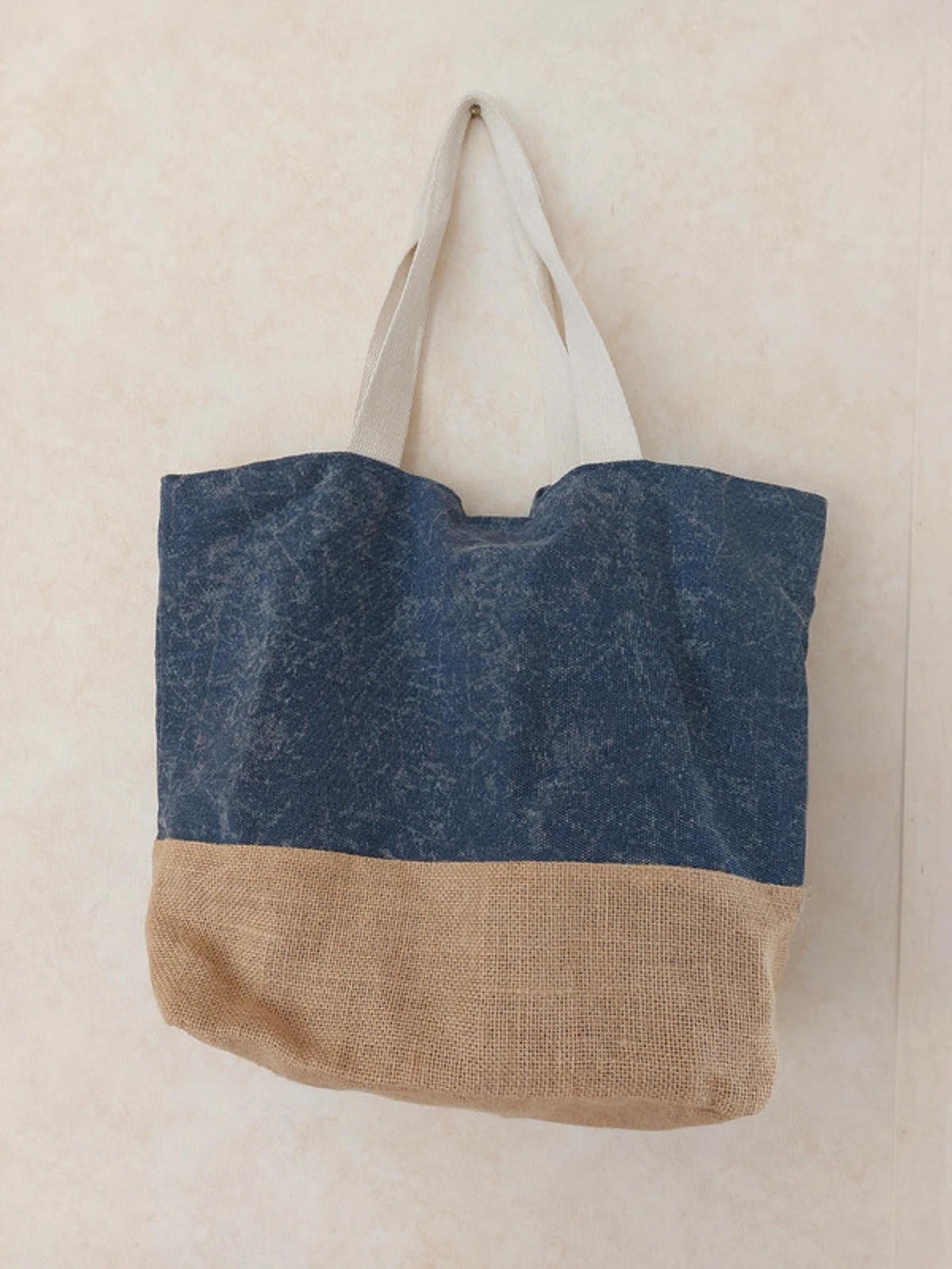 Blue and brown bag