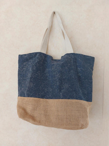 Blue and brown bag