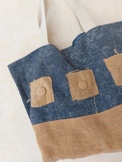 Blue and brown bag