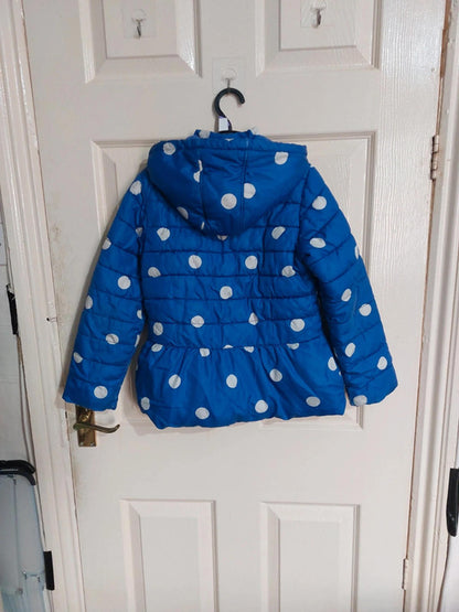 Blue polka dot coat