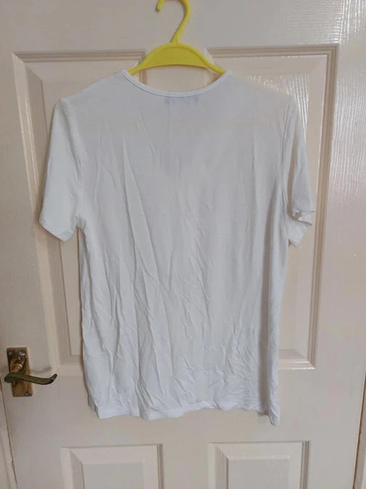 Sparkly cream top UK S/8/10