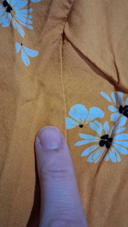 Floral mustard blouse UK10
