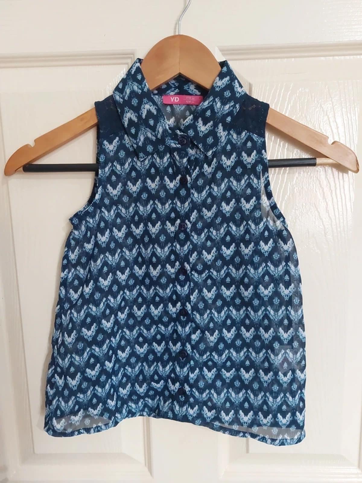 Sheer blue blouse