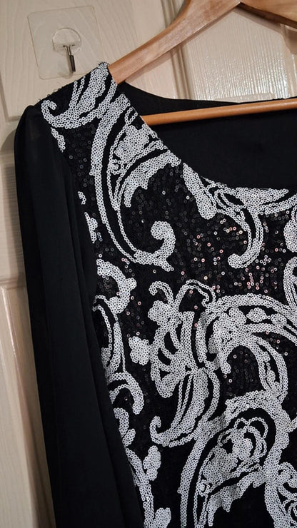Sparkly black dress UK18