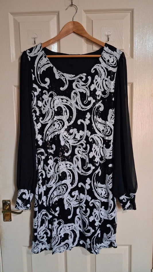 Sparkly black dress UK18