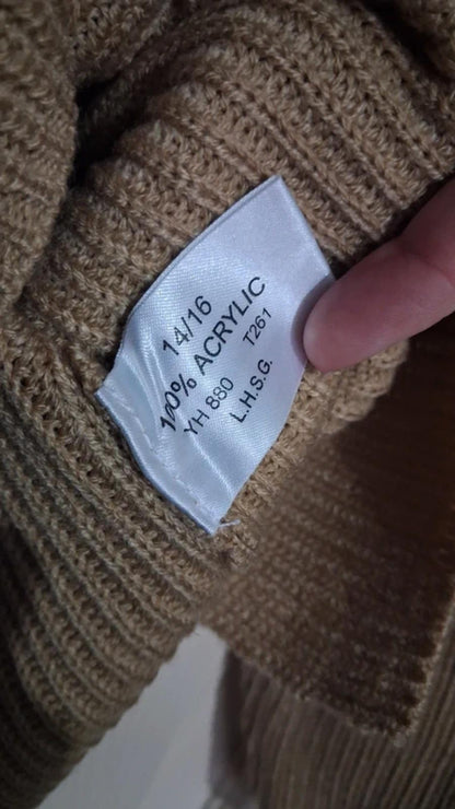 Ribbed beige jumper UK14/16