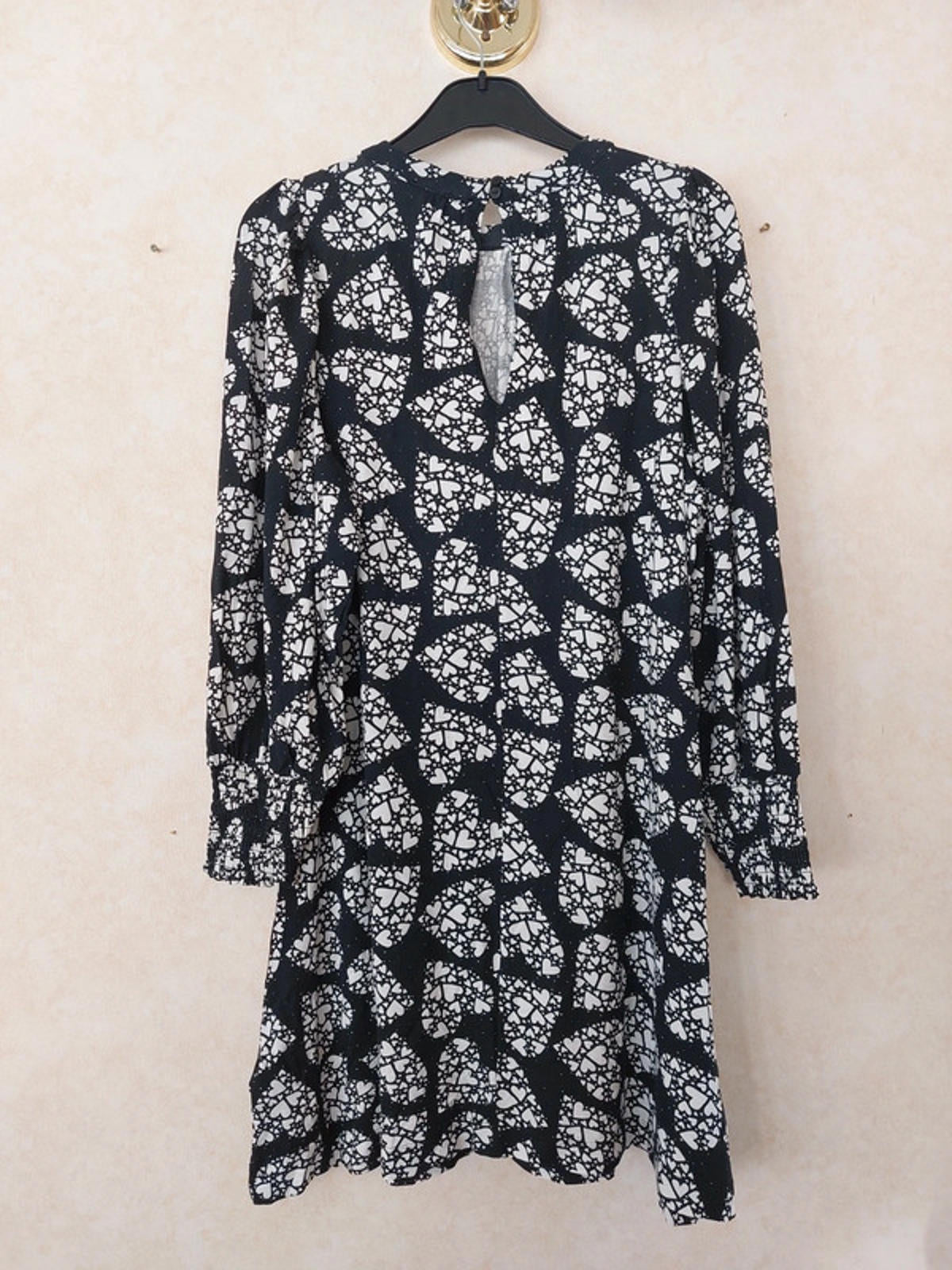 Monochrome hearts dress UK10