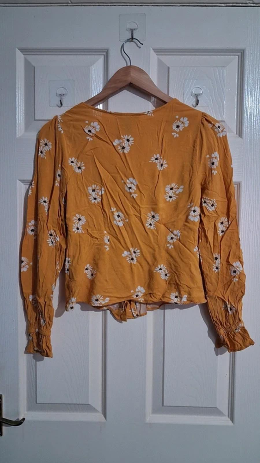 Floral mustard blouse UK10