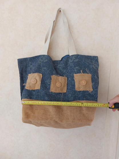 Blue and brown bag