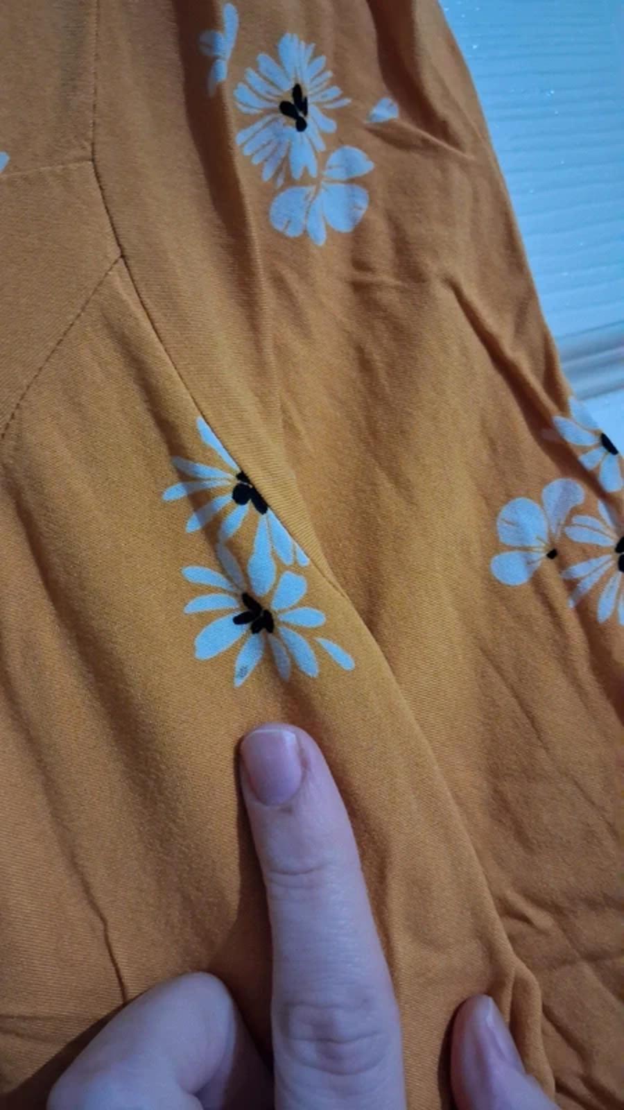 Floral mustard blouse UK10