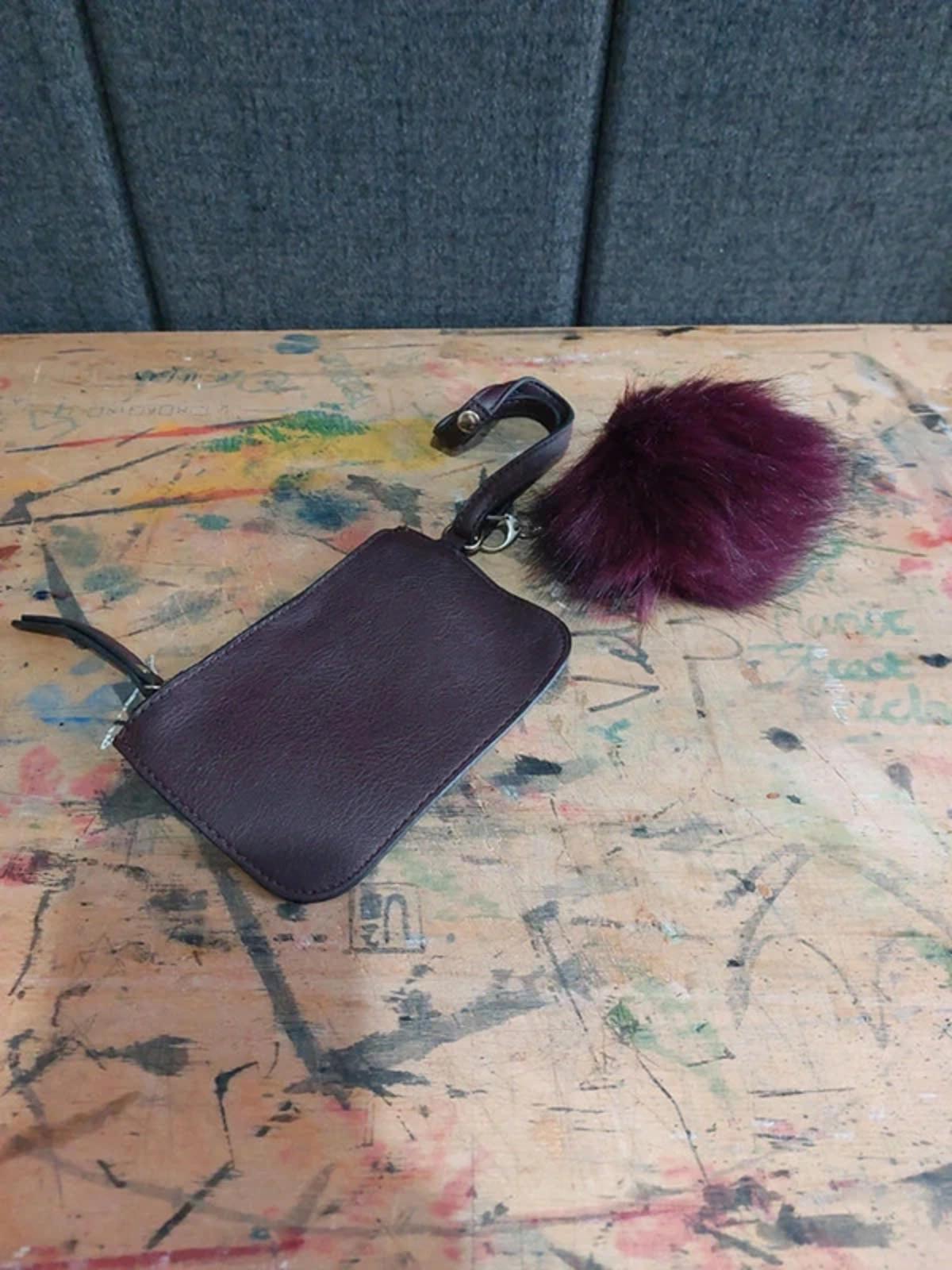 Purple wrist purse