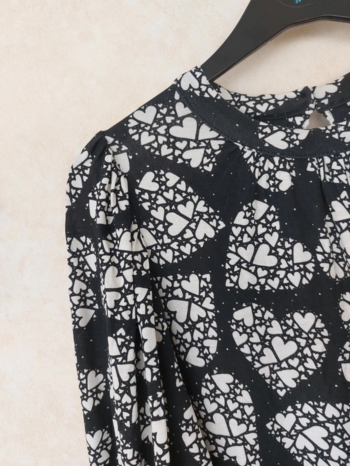 Monochrome hearts dress UK10