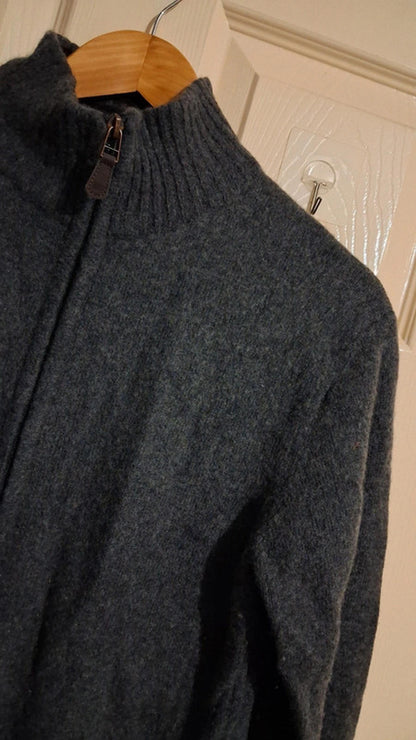 Grey wool cardigan size L